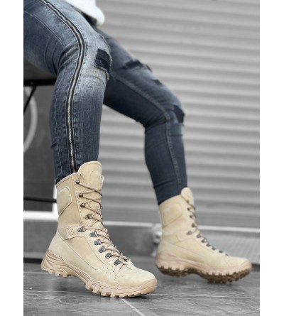 BA0605 Bağcıklı Krem Askeri Postal Bot BA0605 Bağcıklı Krem Askeri Postal Bot