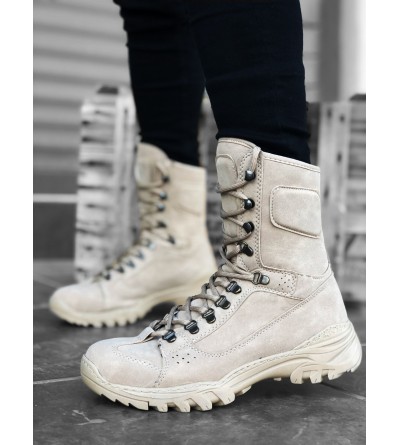 BA0605 Bağcıklı Krem Askeri Postal Bot BA0605 Bağcıklı Krem Askeri Postal Bot