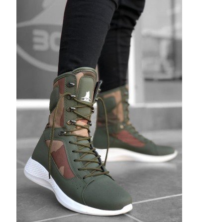 BA0600 Bağcıklı Haki Kamuflaj Boksör Unisex Spor Postal Bot BA0600 Bağcıklı Haki Kamuflaj Boksör Unisex Spor Postal Bot
