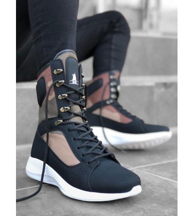 BA0600 Bağcıklı Siyah Kamuflaj Boksör Unisex Spor Postal Bot BA0600 Bağcıklı Siyah Kamuflaj Boksör Unisex Spor Postal Bot