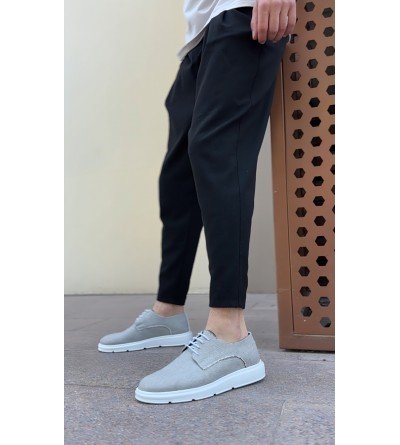 BA0003 Bağcıklı Klasik Spor Gri Renk Keten Yüksek Taban Casual Erkek Ayakkabı BA0003 Bağcıklı Klasik Spor Gri Renk Keten Yüksek Taban Casual Erkek Ayakkabı