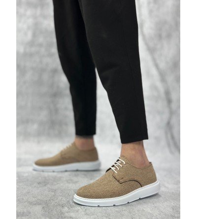 BA0003 Bağcıklı Klasik Spor Keten Hardal Beyaz Taban Casual Erkek Ayakkabı BA0003 Bağcıklı Klasik Spor Keten Hardal Beyaz Taban Casual Erkek Ayakkabı