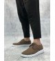 BA0003 Bağcıklı Klasik Spor Keten Kahverengi Beyaz Taban Casual Erkek Ayakkabı BA0003 Bağcıklı Klasik Spor Keten Kahverengi Beyaz Taban Casual Erkek Ayakkabı
