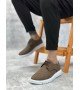 BA0003 Bağcıklı Klasik Spor Keten Kahverengi Beyaz Taban Casual Erkek Ayakkabı BA0003 Bağcıklı Klasik Spor Keten Kahverengi Beyaz Taban Casual Erkek Ayakkabı
