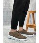 BA0003 Bağcıklı Klasik Spor Keten Kahverengi Beyaz Taban Casual Erkek Ayakkabı BA0003 Bağcıklı Klasik Spor Keten Kahverengi Beyaz Taban Casual Erkek Ayakkabı