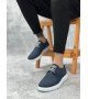 BA0003 Bağcıklı Klasik Spor Keten Lacivert Beyaz Taban Casual Erkek Ayakkabı BA0003 Bağcıklı Klasik Spor Keten Lacivert Beyaz Taban Casual Erkek Ayakkabı
