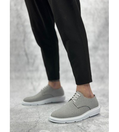 BA0003 Bağcıklı Klasik Spor Koyu Gri Renk Keten Yüksek Taban Casual Erkek Ayakkabı BA0003 Bağcıklı Klasik Spor Koyu Gri Renk Keten Yüksek Taban Casual Erkek Ayakkabı