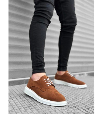 BA0003 Bağcıklı Süet Klasik Taba Beyaz Yüksek Taban Casual Erkek Ayakkabı BA0003 Bağcıklı Süet Klasik Taba Beyaz Yüksek Taban Casual Erkek Ayakkabı