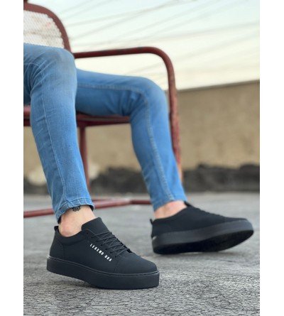 BA0104 Bağcıklı Nubuk Siyah Spor Klasik Erkek Ayakkabı BA0104 Bağcıklı Nubuk Siyah Spor Klasik Erkek Ayakkabı