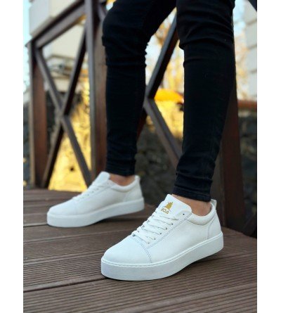 BA0104 Bağcıklı Beyaz Cilt Spor Klasik Erkek Ayakkabı BA0104 Bağcıklı Beyaz Cilt Spor Klasik Erkek Ayakkabı