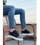 BA0104 Bağcıklı Siyah Ekose Süet Beyaz Taban Spor Klasik Erkek Ayakkabı BA0104 Bağcıklı Siyah Ekose Süet Beyaz Taban Spor Klasik Erkek Ayakkabı