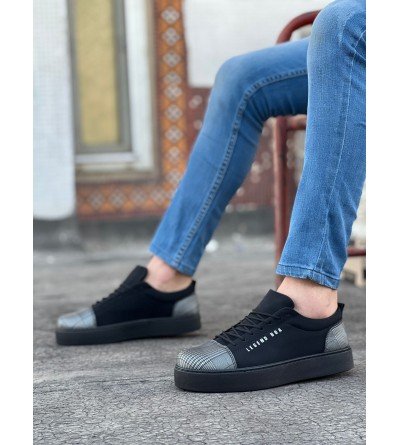 BA0104 Bağcıklı Siyah Ekose Süet Siyah Taban Spor Klasik Erkek Ayakkabı BA0104 Bağcıklı Siyah Ekose Süet Siyah Taban Spor Klasik Erkek Ayakkabı