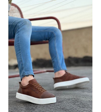BA0104 Bağcıklı Taba Ekose Spor Klasik Erkek Ayakkabı BA0104 Bağcıklı Taba Ekose Spor Klasik Erkek Ayakkabı
