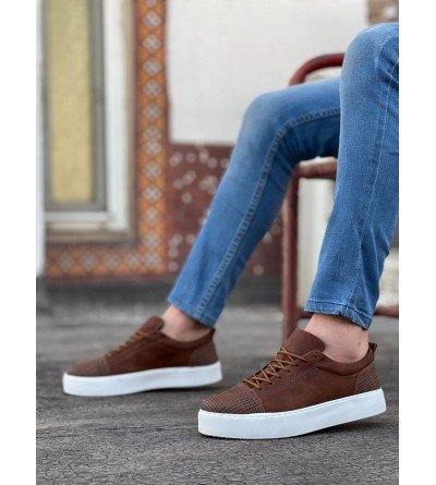 BA0104 Bağcıklı Taba Ekose Spor Klasik Erkek Ayakkabı BA0104 Bağcıklı Taba Ekose Spor Klasik Erkek Ayakkabı