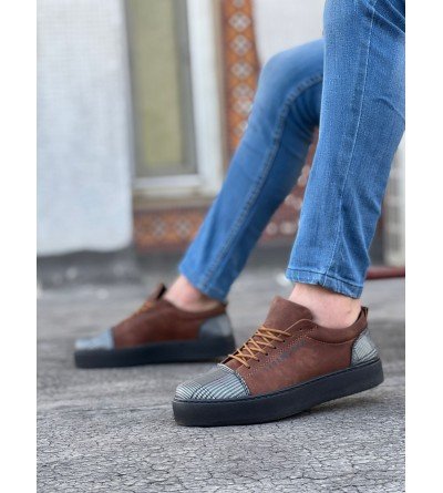 BA0104 Bağcıklı Taba Ekose Süet Siyah Taban Spor Klasik Erkek Ayakkabı BA0104 Bağcıklı Taba Ekose Süet Siyah Taban Spor Klasik Erkek Ayakkabı