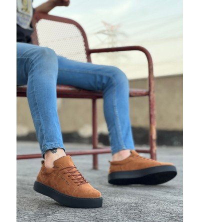BA0104 Bağcıklı Taba Süet Siyah Taban Spor Klasik Erkek Ayakkabı BA0104 Bağcıklı Taba Süet Siyah Taban Spor Klasik Erkek Ayakkabı
