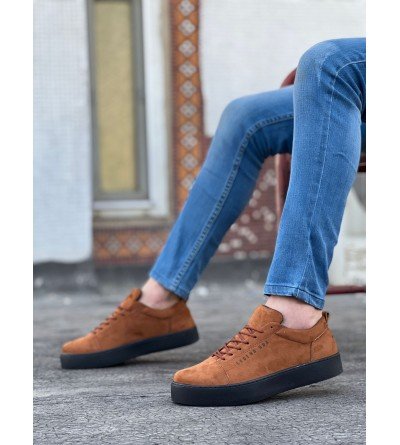 BA0104 Bağcıklı Taba Süet Siyah Taban Spor Klasik Erkek Ayakkabı BA0104 Bağcıklı Taba Süet Siyah Taban Spor Klasik Erkek Ayakkabı
