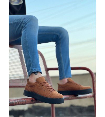 BA0104 Bağcıklı Taba Süet Siyah Taban Spor Klasik Erkek Ayakkabı BA0104 Bağcıklı Taba Süet Siyah Taban Spor Klasik Erkek Ayakkabı