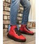 BA0142 Bantlı Erkek Yüksek Taban Kırmızı Spor Bot BA0142 Bantlı Erkek Yüksek Taban Kırmızı Spor Bot