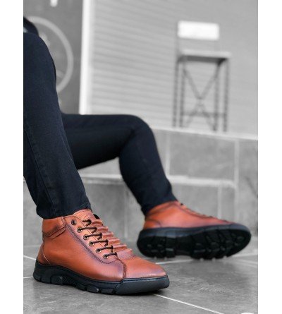 BA0213 Gizli Bağcıklı Hakiki Deri Taba Erkek Yarım Bilek Bot BA0213 Gizli Bağcıklı Hakiki Deri Taba Erkek Yarım Bilek Bot