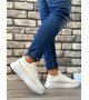 BA0302 Boa Kalın Taban Bağcıksız Tarz Casual Beyaz Erkek Ayakkabı BA0302 Boa Kalın Taban Bağcıksız Tarz Casual Beyaz Erkek Ayakkabı