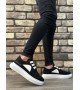 BA0302 Boa Kalın Taban Bağcıksız Tarz Casual Siyah Beyaz Erkek Ayakkabı BA0302 Boa Kalın Taban Bağcıksız Tarz Casual Siyah Beyaz Erkek Ayakkabı