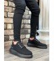BA0302 Boa Kalın Taban Bağcıksız Tarz Casual Siyah Siyah Erkek Ayakkabı BA0302 Boa Kalın Taban Bağcıksız Tarz Casual Siyah Siyah Erkek Ayakkabı