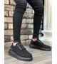 BA0302 Boa Kalın Taban Bağcıksız Tarz Casual Siyah Siyah Erkek Ayakkabı BA0302 Boa Kalın Taban Bağcıksız Tarz Casual Siyah Siyah Erkek Ayakkabı