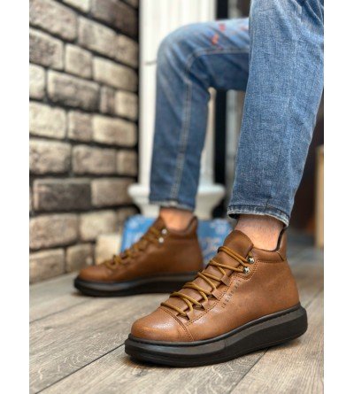 BA0312 Bağcıklı Yüksek Taba Siyah Taban Erkek Tarz Spor Bot BA0312 Bağcıklı Yüksek Taba Siyah Taban Erkek Tarz Spor Bot