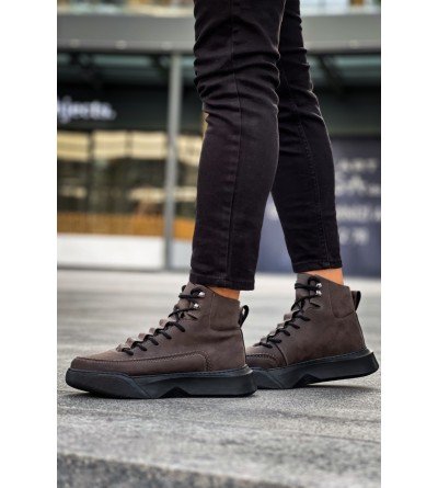 BA0321 Gizli Bağcıklı Erkek Yüksek Taban Kahverengi Spor Bot BA0321 Gizli Bağcıklı Erkek Yüksek Taban Kahverengi Spor Bot