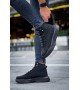 BA0321 Gizli Bağcıklı Erkek Yüksek Taban Siyah Spor Bot BA0321 Gizli Bağcıklı Erkek Yüksek Taban Siyah Spor Bot