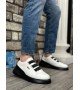 BA0329 3 Bant Beyaz Siyah Detaylı Kalın Taban Casual Erkek Ayakkabı BA0329 3 Bant Beyaz Siyah Detaylı Kalın Taban Casual Erkek Ayakkabı