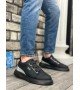 BA0329 3 Bant Siyah Tabanlı Gümüş Detaylı Kalın Taban Casual Erkek Ayakkabı BA0329 3 Bant Siyah Tabanlı Gümüş Detaylı Kalın Taban Casual Erkek Ayakkabı