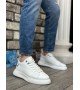 BA0331 Bağcıklı Erkek Yüksek Taban Beyaz Cilt Spor Ayakkabı BA0331 Bağcıklı Erkek Yüksek Taban Beyaz Cilt Spor Ayakkabı