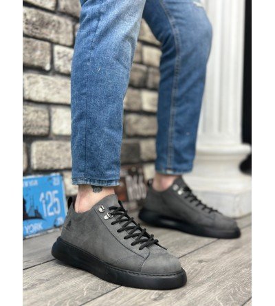 BA0331 Bağcıklı Erkek Yüksek Taban Füme Cilt Spor Ayakkabı BA0331 Bağcıklı Erkek Yüksek Taban Füme Cilt Spor Ayakkabı