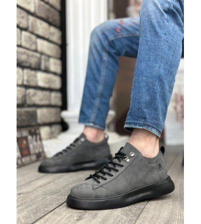 BA0331 Bağcıklı Erkek Yüksek Taban Füme Cilt Spor Ayakkabı BA0331 Bağcıklı Erkek Yüksek Taban Füme Cilt Spor Ayakkabı