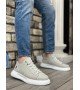 BA0331 Bağcıklı Erkek Yüksek Taban Gri Süet Beyaz Taban Spor Ayakkabı BA0331 Bağcıklı Erkek Yüksek Taban Gri Süet Beyaz Taban Spor Ayakkabı