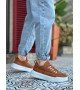 BA0332 Merdiven Desen Bağcıklı Erkek Yüksek Taban Taba Süet Beyaz Taban Spor Ayakkabı BA0332 Merdiven Desen Bağcıklı Erkek Yüksek Taban Taba Süet Beyaz Taban Spor Ayakkabı