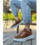 BA0332 Merdiven Desen Bağcıklı Erkek Yüksek Taban Taba Süet Beyaz Taban Spor Ayakkabı BA0332 Merdiven Desen Bağcıklı Erkek Yüksek Taban Taba Süet Beyaz Taban Spor Ayakkabı
