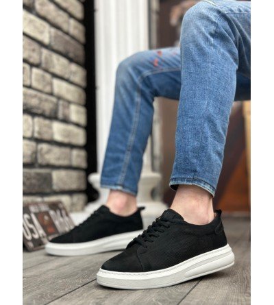 BA0336 İçi Dışı Hakiki Nubuk Deri Siyah Bağcıklı Casual Erkek Ayakkabı BA0336 İçi Dışı Hakiki Nubuk Deri Siyah Bağcıklı Casual Erkek Ayakkabı