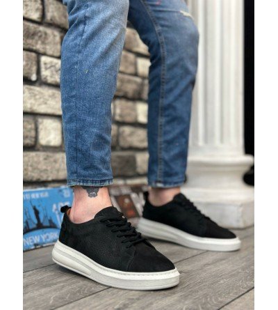 BA0336 İçi Dışı Hakiki Nubuk Deri Siyah Bağcıklı Casual Erkek Ayakkabı BA0336 İçi Dışı Hakiki Nubuk Deri Siyah Bağcıklı Casual Erkek Ayakkabı