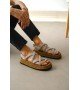 BA0343 Erkek Bodrum İp Halat Gri Günlük Sandalet BA0343 Erkek Bodrum İp Halat Gri Günlük Sandalet