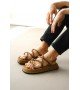 BA0343 Erkek Bodrum İp Halat Taba Günlük Sandalet BA0343 Erkek Bodrum İp Halat Taba Günlük Sandalet