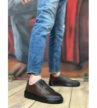 BA0347 İçi Dışı Hakiki Deri Çift Bantlı Kahverengi Casual Erkek Ayakkabı BA0347 İçi Dışı Hakiki Deri Çift Bantlı Kahverengi Casual Erkek Ayakkabı