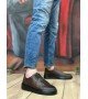 BA0347 İçi Dışı Hakiki Deri Çift Bantlı Kahverengi Casual Erkek Ayakkabı BA0347 İçi Dışı Hakiki Deri Çift Bantlı Kahverengi Casual Erkek Ayakkabı