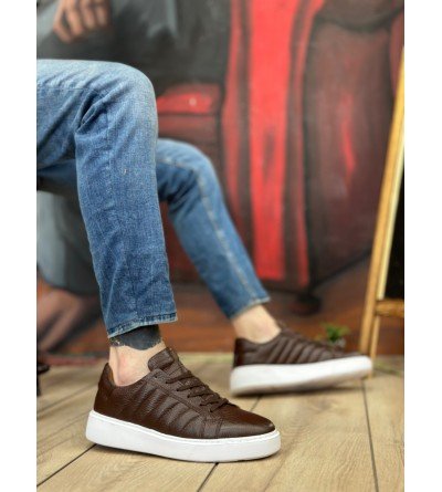 BA0348 İçi Dışı Hakiki Deri Bağcıklı Kahverengi Casual Erkek Ayakkabı BA0348 İçi Dışı Hakiki Deri Bağcıklı Kahverengi Casual Erkek Ayakkabı