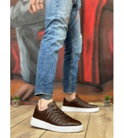 BA0348 İçi Dışı Hakiki Deri Bağcıklı Kahverengi Casual Erkek Ayakkabı BA0348 İçi Dışı Hakiki Deri Bağcıklı Kahverengi Casual Erkek Ayakkabı
