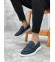BA0355 Bağcıksız Keten Lacivert Klasik Corcik Erkek Ayakkabı BA0355 Bağcıksız Keten Lacivert Klasik Corcik Erkek Ayakkabı
