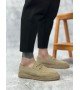 BA0358 BOA Doğal Deri Tozu Bağcıklı Kauçuk El Yapımı Espadril Taban Bej Renk Erkek Ayakkabı BA0358 BOA Doğal Deri Tozu Bağcıklı Kauçuk El Yapımı Espadril Taban Bej Renk Erkek Ayakkabı
