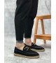 BA0358 BOA Doğal Deri Tozu Bağcıklı Kauçuk El Yapımı Espadril Taban Siyah Renk Erkek Ayakkabı BA0358 BOA Doğal Deri Tozu Bağcıklı Kauçuk El Yapımı Espadril Taban Siyah Renk Erkek Ayakkabı